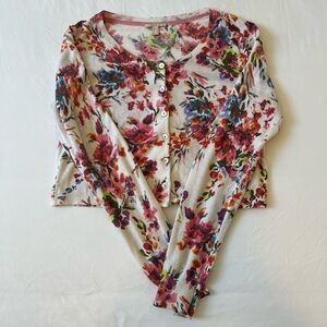 Floral cropped sweater
